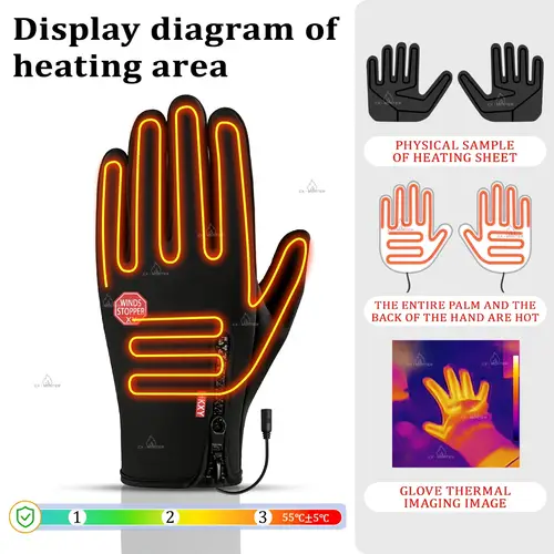 electric heated gloves warm winter gloves usb powered heated gloves design heating for fingers and the back of an winter gift for