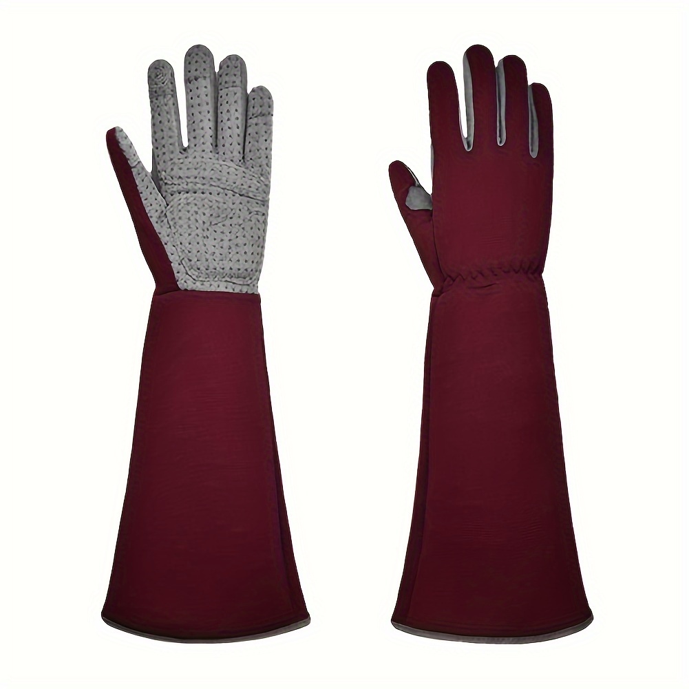 a pair gardening gloves long sleeve women men thorn proof - Temu