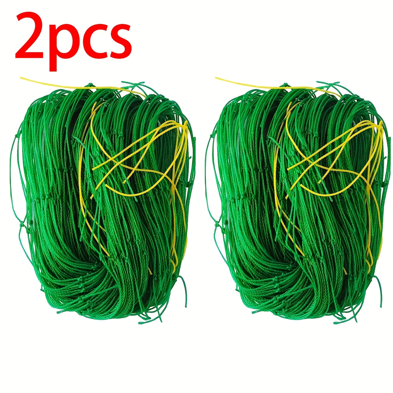 Image of [2/4pcs Sturdy Garden Trellis Netting] Climbing Plant Support Net Featuring A Mesh Grid, Support For Climbing , 3x6ft (90cm X 180cm) To Set Up With Yellow Straps, Netting For Garden For Vines