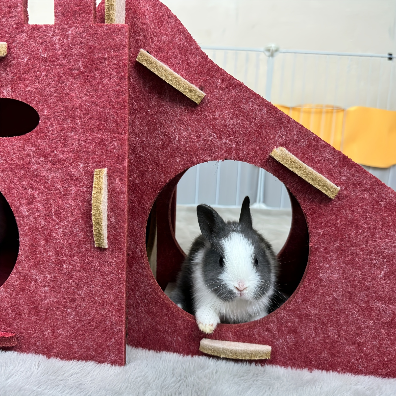 Double-Layer Pet Bed with Detachable Hideout