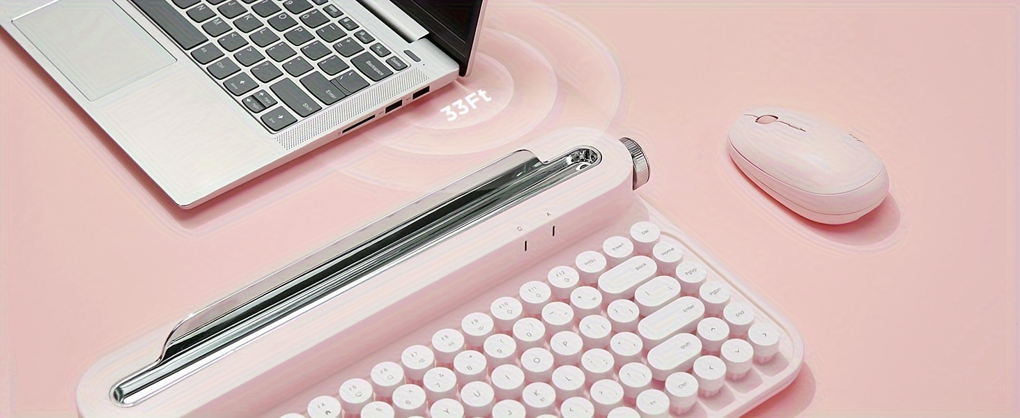 b303 wireless keyboard 75 layout retro aesthetic keyboard 84 keys bt keyboard with integrated stand for multi device membrane keyboard with cute round keycaps for win ios android details 15