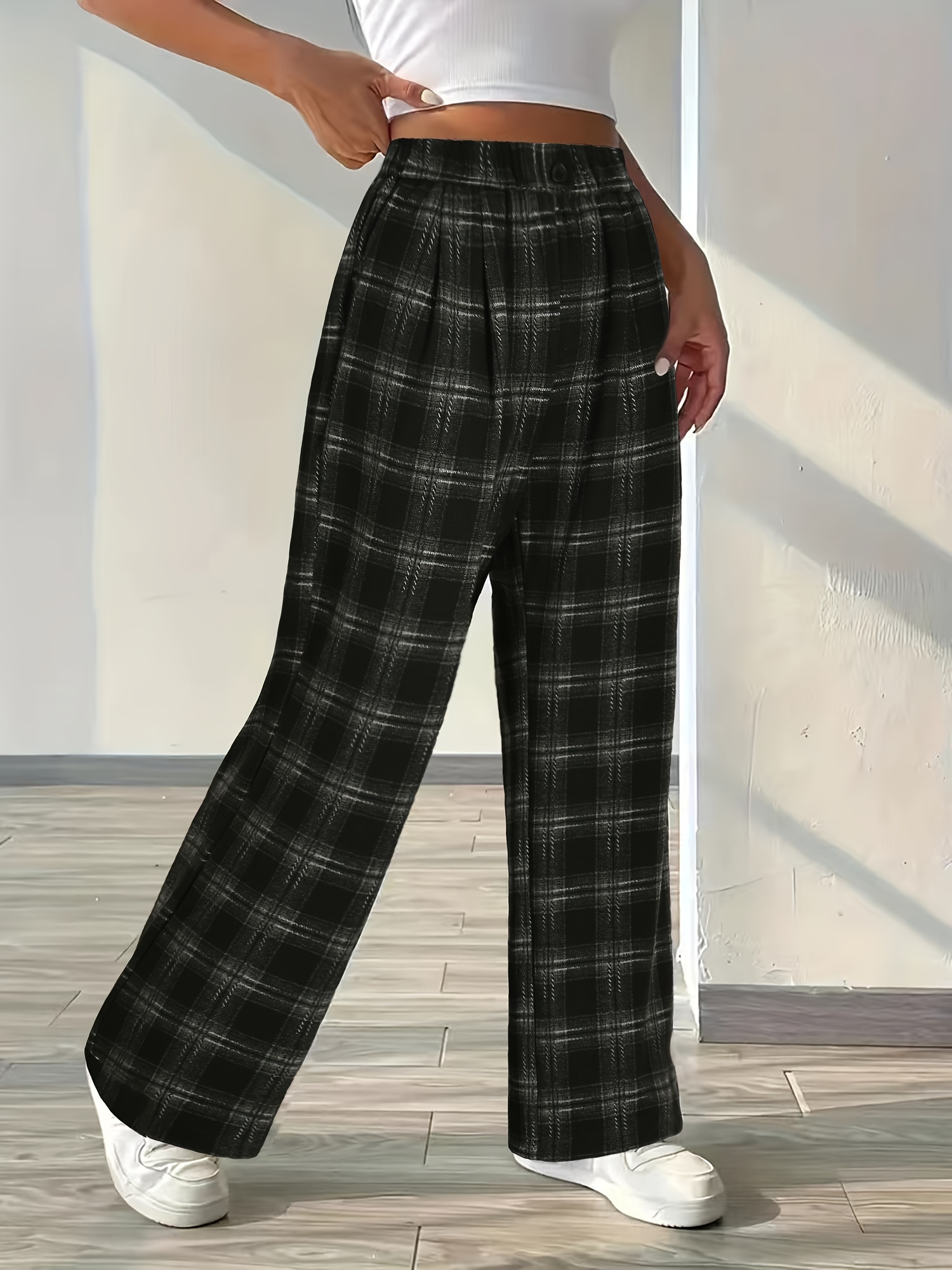 plus size wide leg pants] plus size wide leg Temu Australia