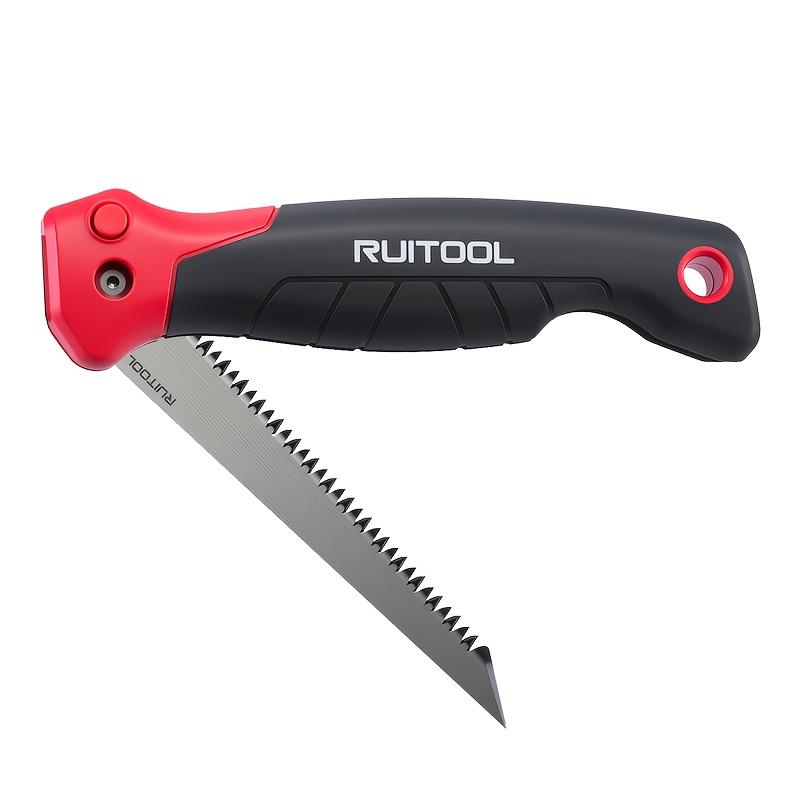 6 inch folding jab saw, 3-  tooth 8 tpi drywall cutter, safety lock non-slip grip, portable keyhole saw for drywall, wood board,   precise cutting, hand tool for decoration, diy projects, drywall cutting, compact saw, ergonomic grip, durable construction, sturdy material, hand saw, manual saw, construction workers, handyman tool Product details 10