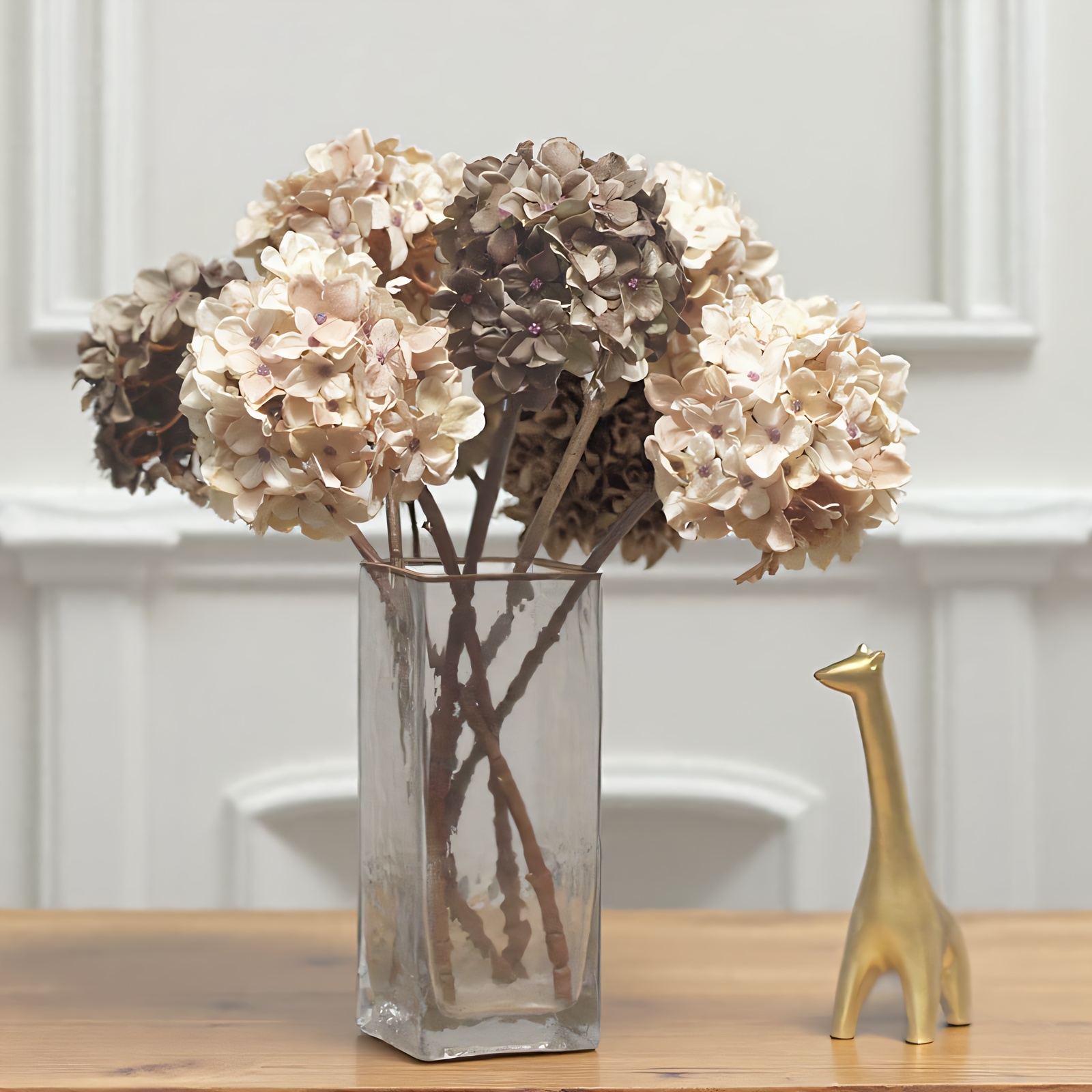 

1pc Vintage Hydrangea - Realistic Artificial Flower For Weddings & Home Decor, Couples' Dates