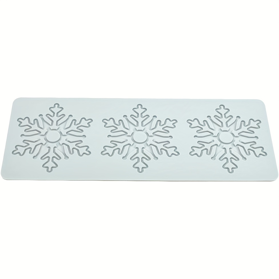 Image of 1pc Snowflake-shaped Silicone Mold, Lace Silicone Mat, Baking Craft, Chinese , Cake Decoration, Caramel Mold, Icing, Chocolate Candy Mold