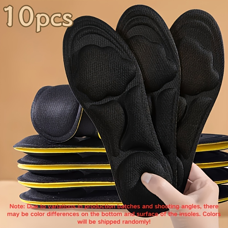 TEMU Lot de 10 semelles respirantes TUMH pour femme - Semelles intérieures rembourrées multicolores adaptées aux talons hauts, baskets, chaussures de