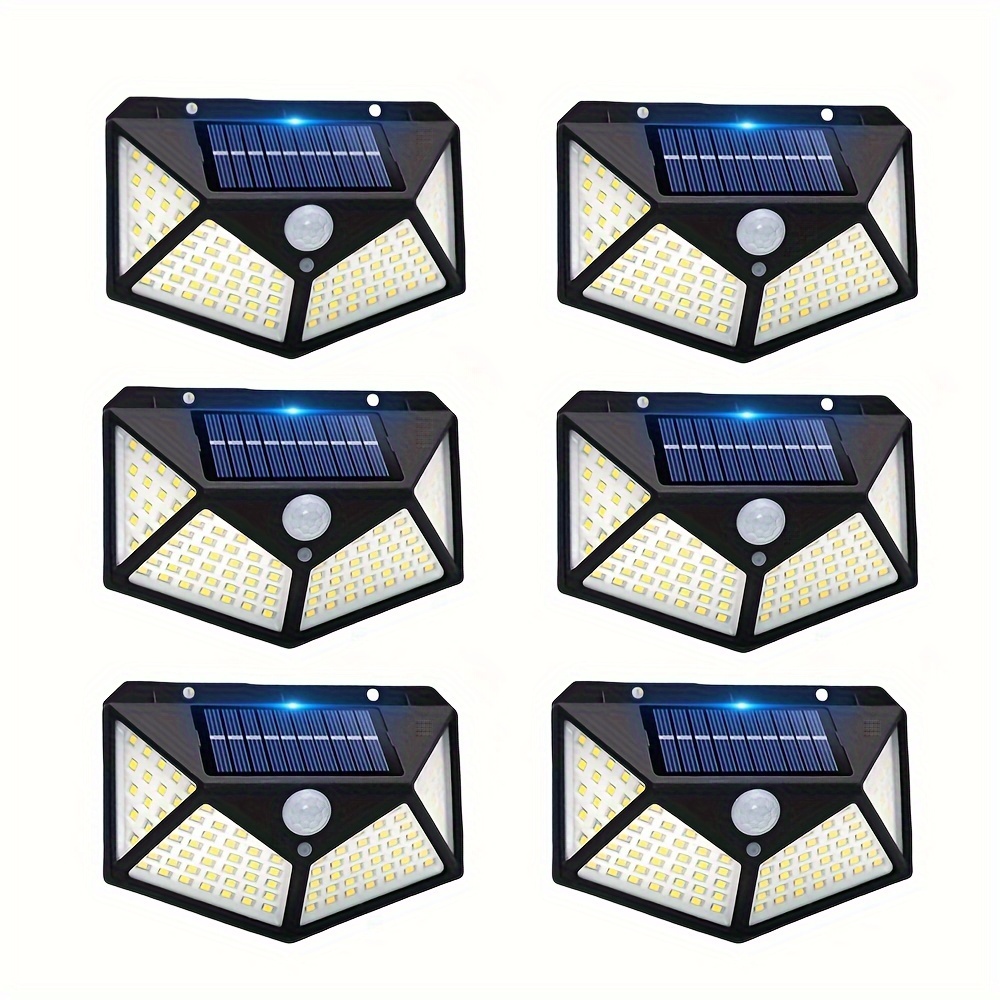 

Outdoor Solar Lights, Motion Sensor Wall Lights, 100 Leds With Lights Reflector, 270° Angle Solar Wall Lamp Light For Garage Fence Deck Courtyard