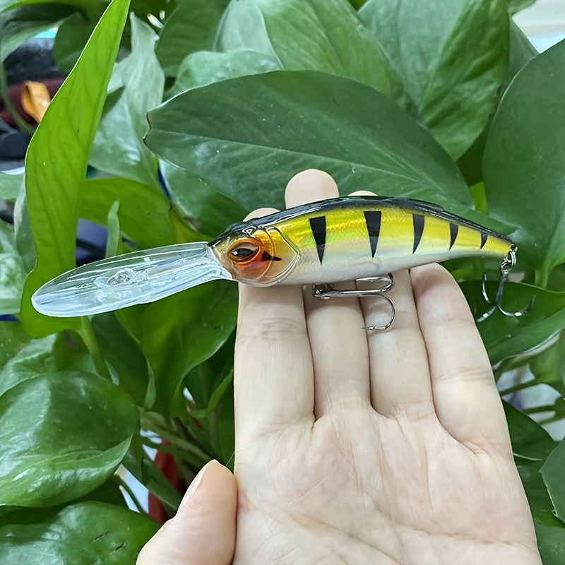 Image of 1pc Artificial Hard Bait, 5.11in Floating Minnow Wobbler Fishing Lure, 0.62oz Abs Material, Mixed Color Jerkbait Crankbait For Freshwater Fishing, Fishing Bait