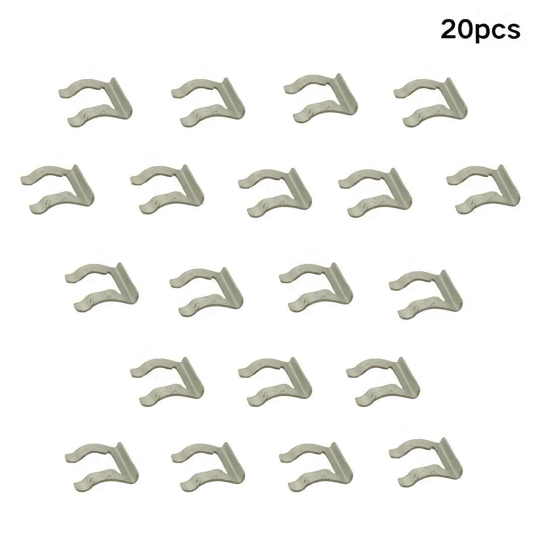 TEMU Set Of 20 U-shaped Clips For Securing Brake Pipes, Designed For Universal Use In Automotive Brake Installations. Durable Steel Fasteners Are