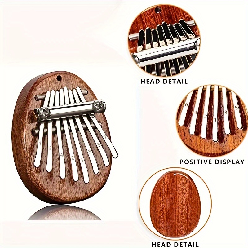 8 Keys Mini Kalimba High Quality Exquisite Finger Thumb Piano Marimba Music Good Accessory Pendant Gift, Christmas and Halloween Gift, Thanksgiving Gift