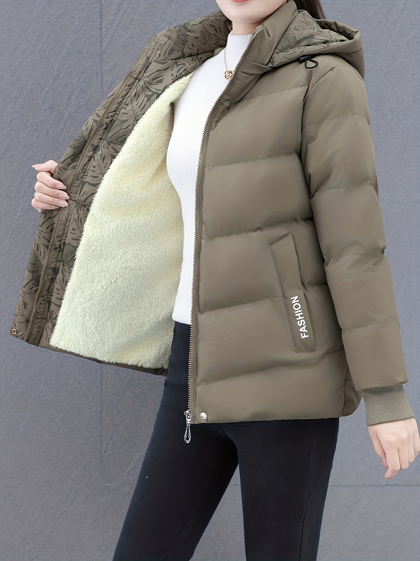 womens padded coat removable hood new winter thickened warm clothes