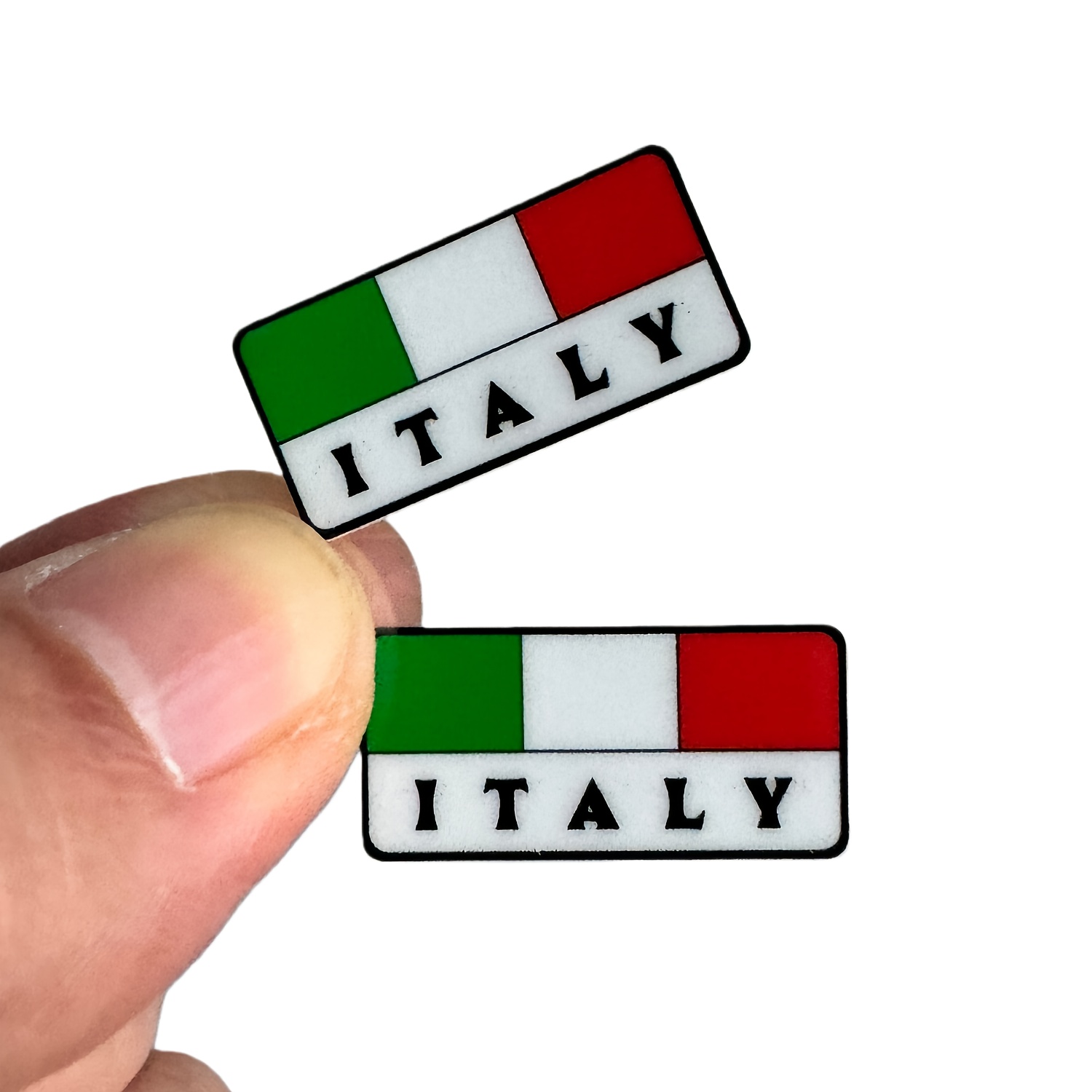 2pcs Italy Flag Style Stickers - Suitable For Cars, Trucks, Motorcycles, Laptops, Suitcases, Bumpers Decals