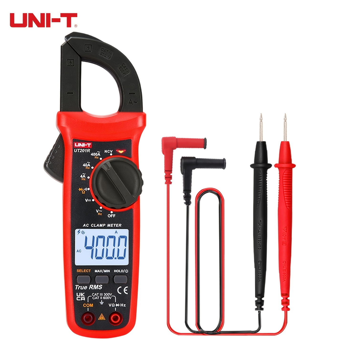 unit digital clamp meter true rms multimeter 4000   400  current ammeter ac   voltmeter non contact voltage tester data hold 28mm   openning