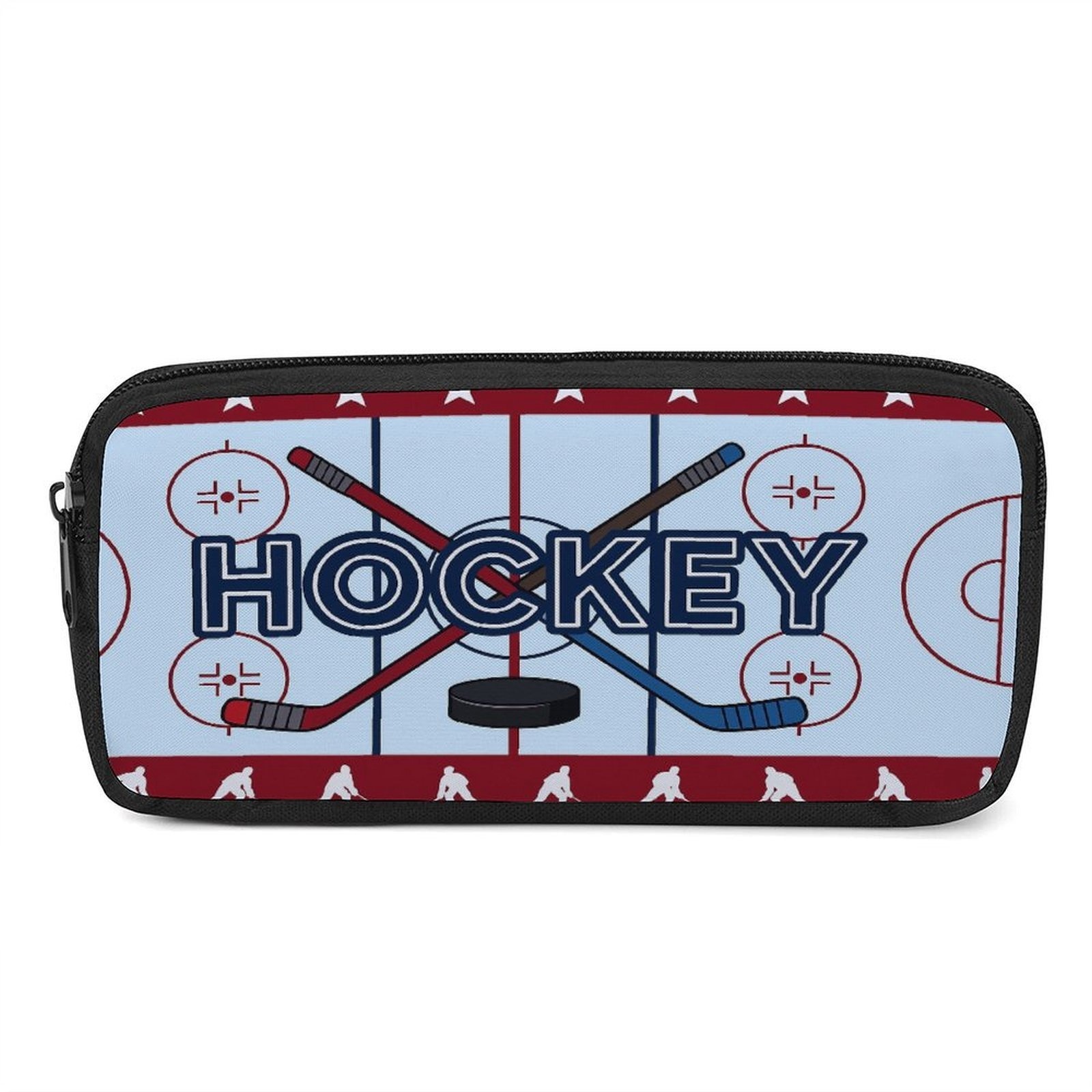 TEMU Trousse à crayons sur le thème du hockey sur glace pour un , et de grande capacité, sac à crayons au , organisateur de papeterie zippé de haute