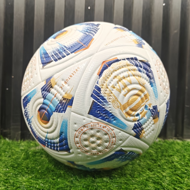 high quality size 5 soccer ball durable   leather seamless heat bonding high   wear resistant anti slip   proof ideal for professional training competitive play for adults teens blue with   accents Product details 7