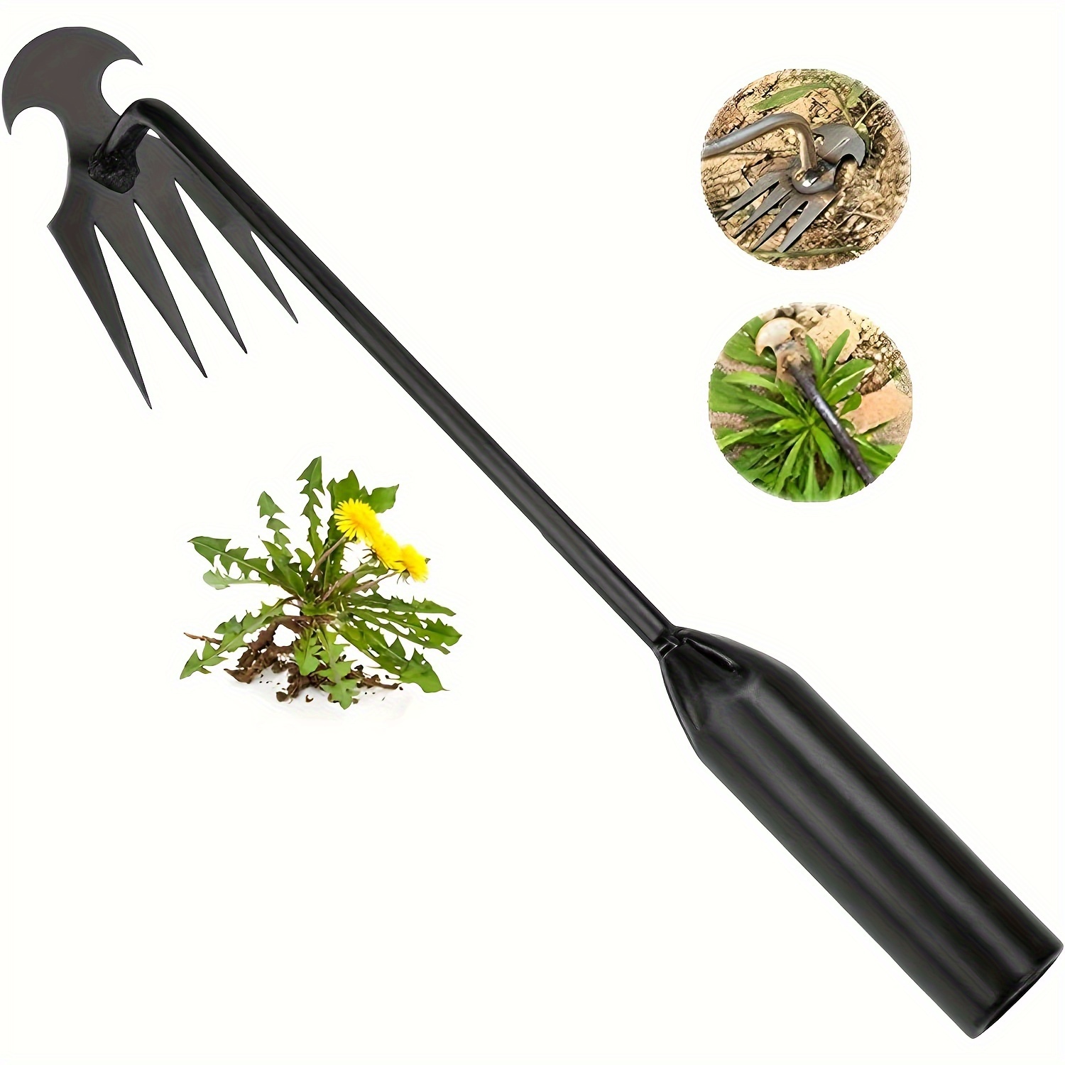 

1pc, 29cm/35cm/50cm Puller Tool, 2024 New Durable Garden Pulling Tool, Portable Garden Weeder Tool For Vegetable Gardening Backyard Farm Planting Weeding (black Handle)