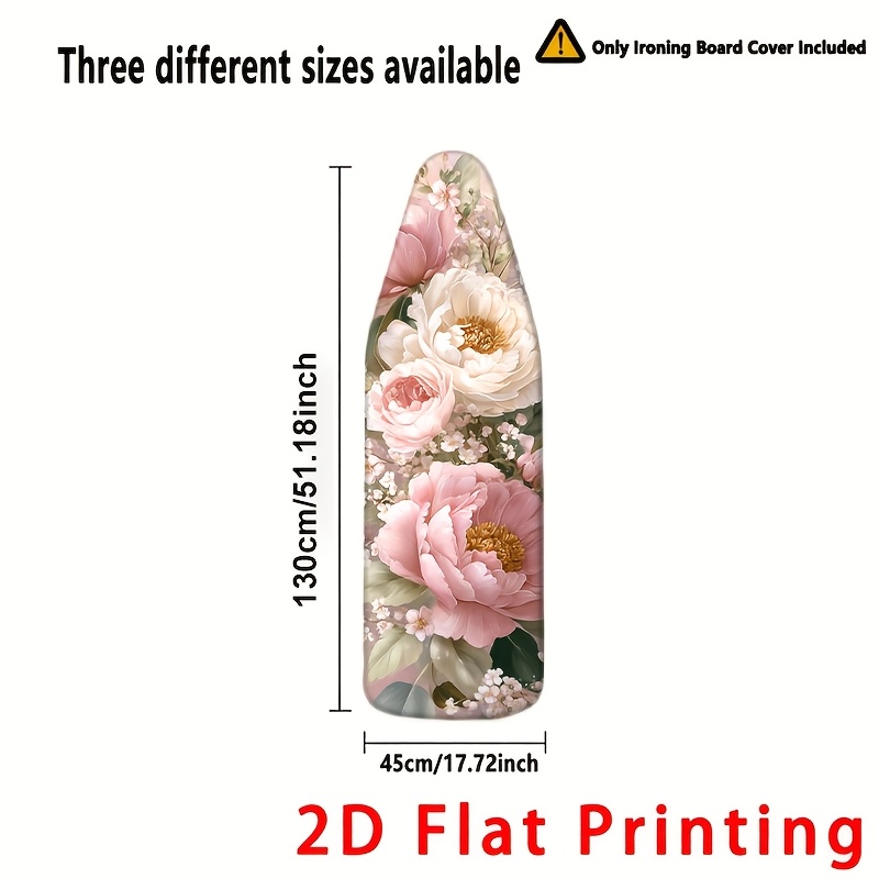 TEMU 1pc Ironing Board Pink Cover Elastic Edges , Durable Washable Fits Most Standard Ironing Boards, Stylish Laundry Room Home Decor Accessory,