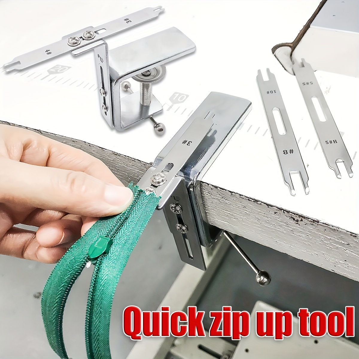 

1pc -end Tool - Clothing Zip Kit, Sewing Accessory For Fixes, Silvery