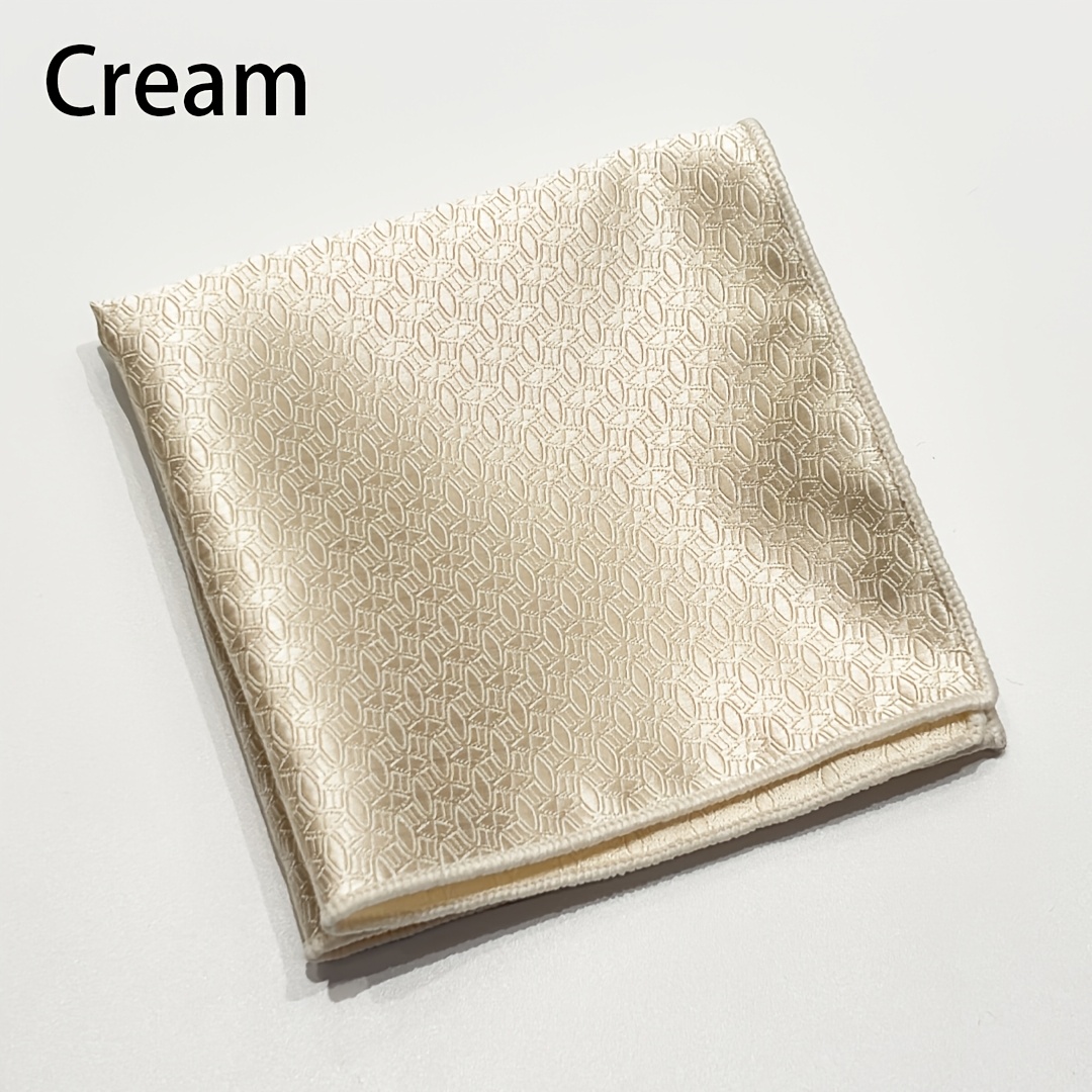 Solid Colors Men's Pocket Square, Elegant Suit Accessories