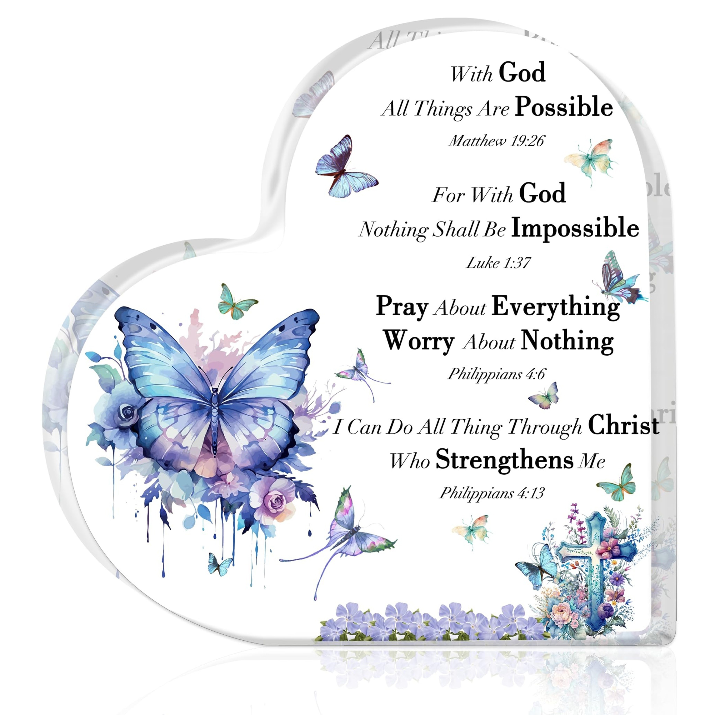 Blessed Is She Religious Wall Decor Catholic Gifts Women Bible Verses -  pamaheart