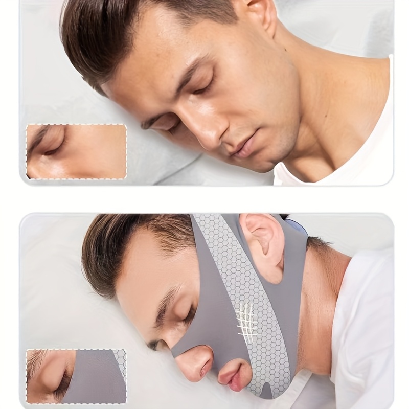 V-Face Men'S V-Line Facial Shaping Mask - Reusable, And Tightening Double Chin Reducer, Compression Facial Shaping Band, Odorless Facial Lifting Strap