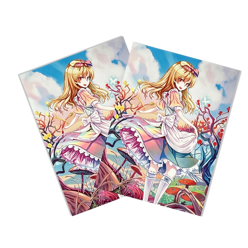 anime card sleeves sold on Temu Canada
