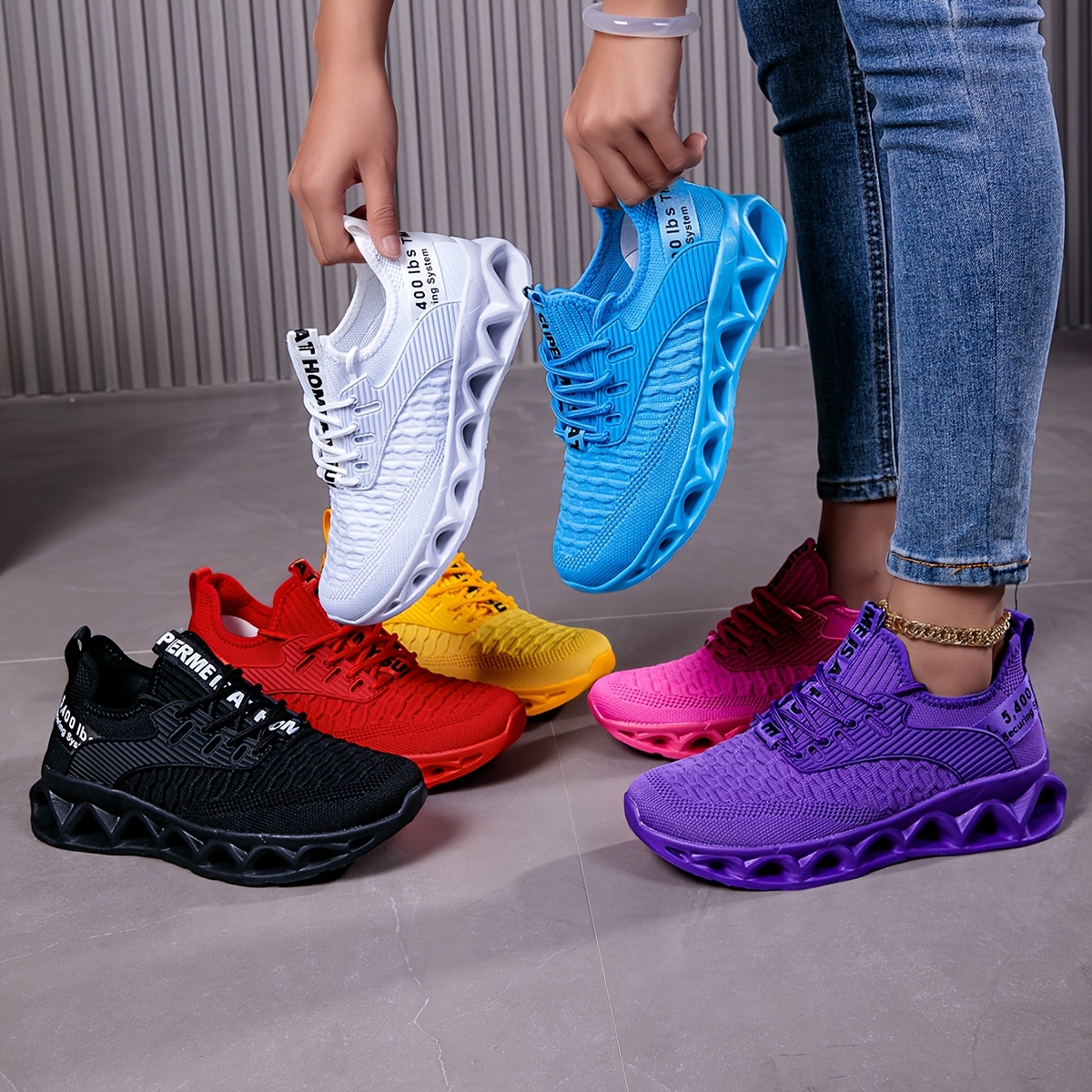 breathable non slip blade tennis walking shoes womens running fashion sneakers gym sports work trainers