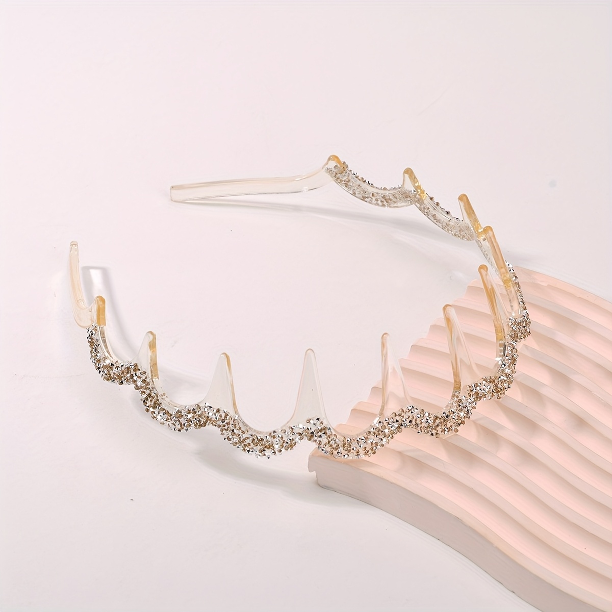 TEMU Antideslizante para Mujeres con Estrás Glamoroso - Elegante para Cabello , Sujeción para Uso Diario Formales - Accesorio de Pelo pero (1pc),