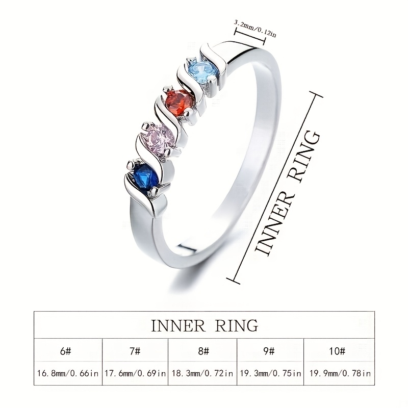 TEMU Anillo de exquisito y elegante para mujer, 1 pieza - Incrustado con circonita cúbica sintética - de boda unisex - Adecuado para /, , para de
