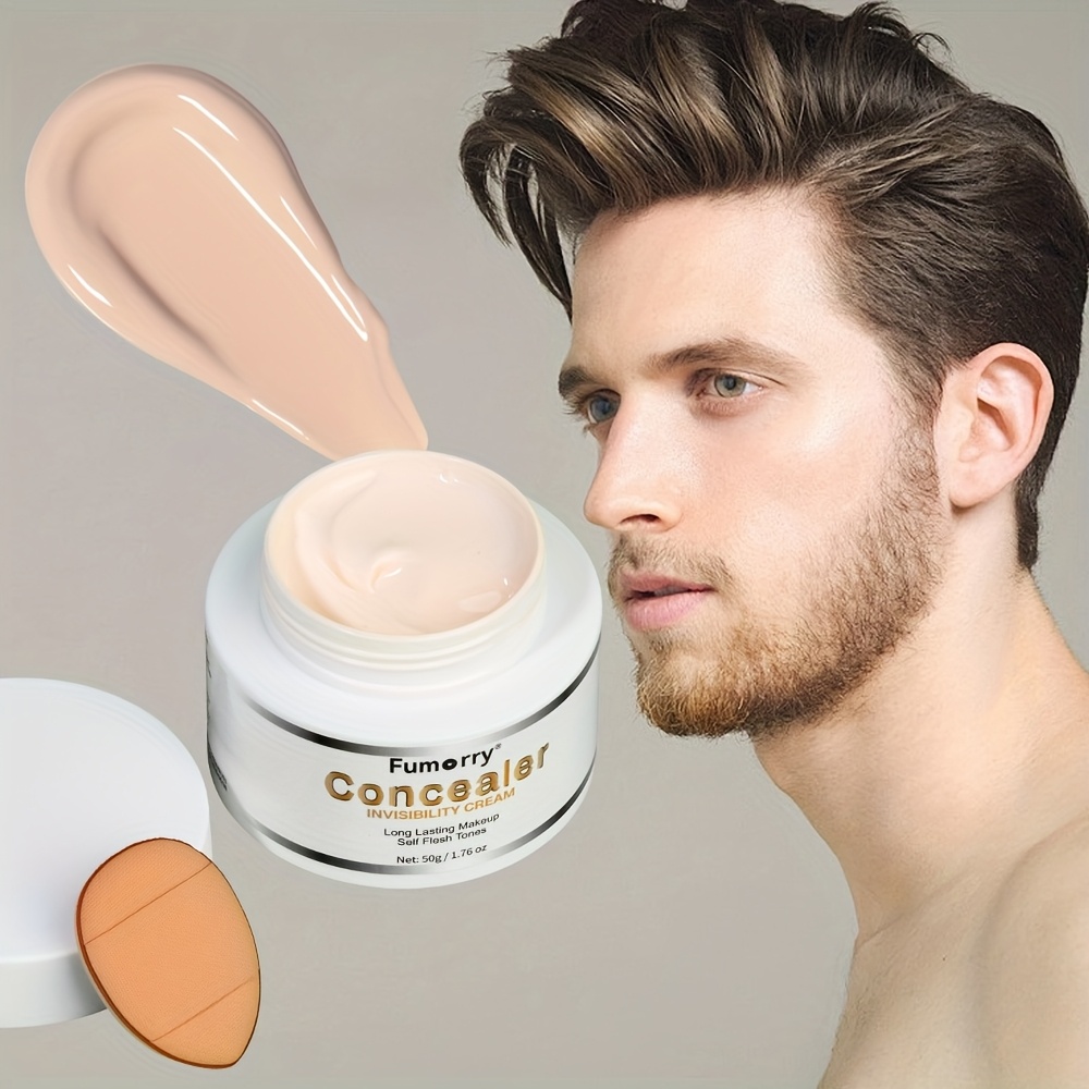 Men's Moisturizer Concealer Cream - Lightweight Texture, Light And Not Sticky, Covers Facial Defects - Creates A Natural Bright Complexion, Hides Pores & Evens Skin Tone, Easy to Clean, Fumorry - Image 8