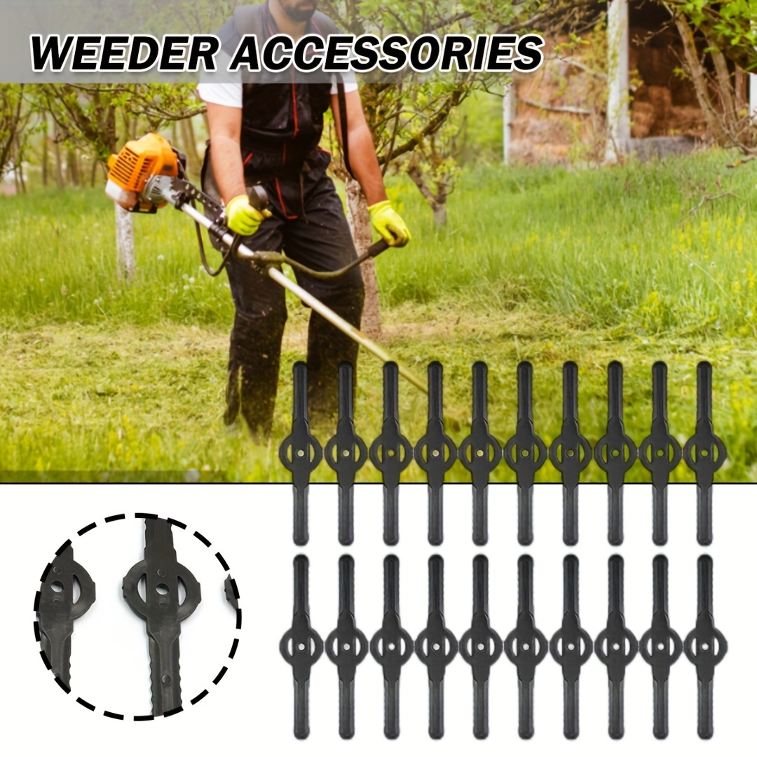 

20pcs, Garden Lawn Trimmer Plastic Blades, 5.35 Inch Universal Replacement Grass Cutter Lantern-shaped Weeder Accessories For Outdoor Garden Yard