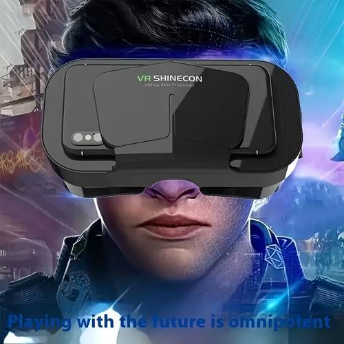 1pc vr glasses binoculars adjustable 3d mobile vr comfortable nose rest and strap mobile lens with controller movies and tv