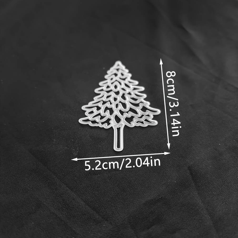 TEMU 1pc Elegant Christmas Tree Metal Die-cut Mold, Embossing Stencil Creative Designs Ideal For Diy Crafts, Scrapbooking, And For Cards And Diy