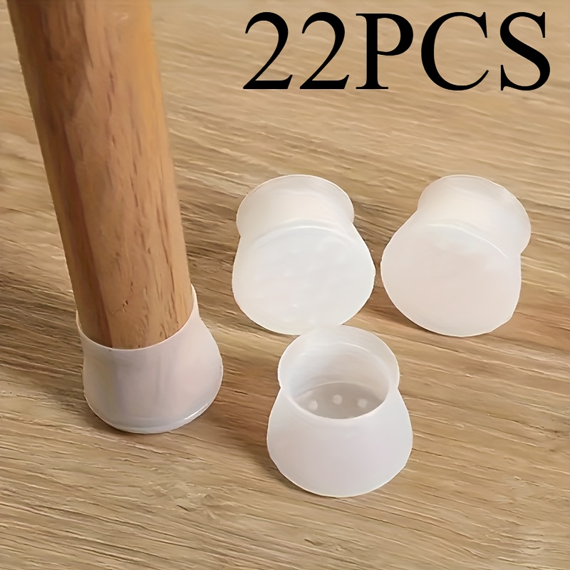 Image of 22pcs Silicone Chair Leg Covers, Thickened Anti-slip Silent Pads Scratch-resistant Furniture Foot Pads Wear-resistant Noise-reducing Suitable For Wood Floors Tiles