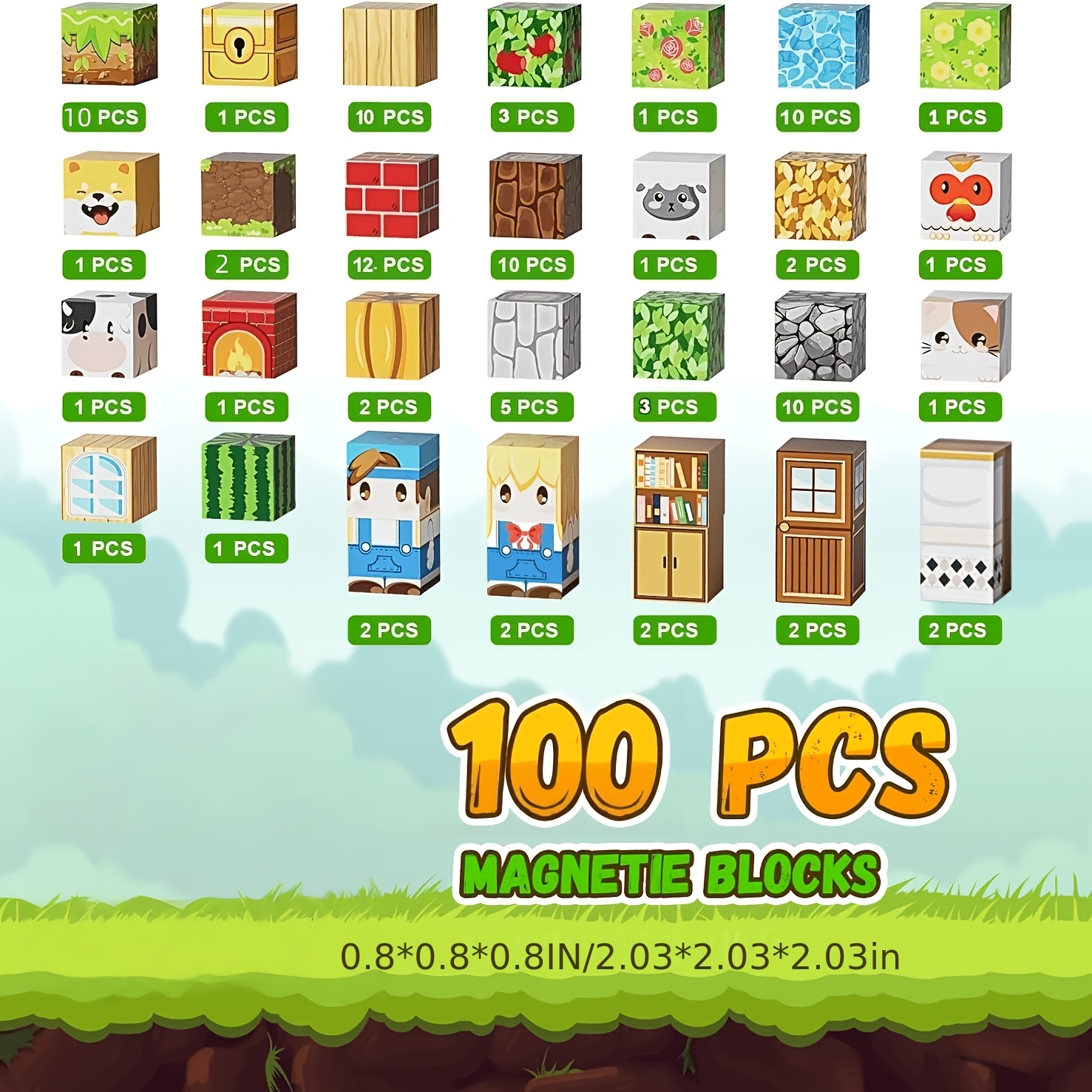 Children's Magnetic Building Blocks Set for STEM Learning