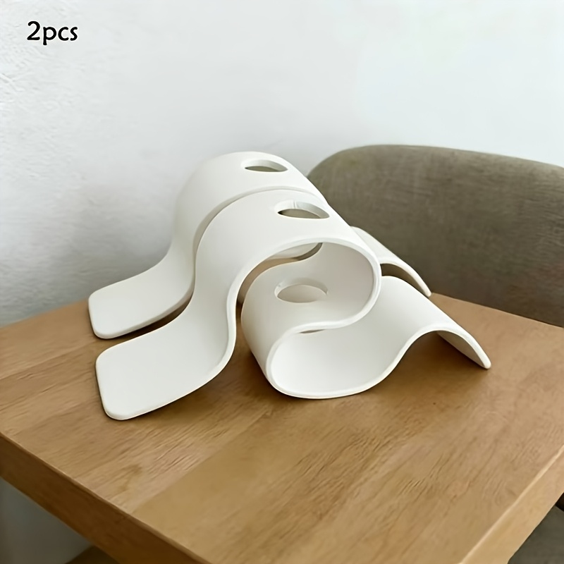2pcs Minimalist Style Wavy Dried Flower Vase, Bedroom Living Room Desktop Decoration, Flower Stand, Special Vase For Dried Flowers And Reed, Nordic Home Decor