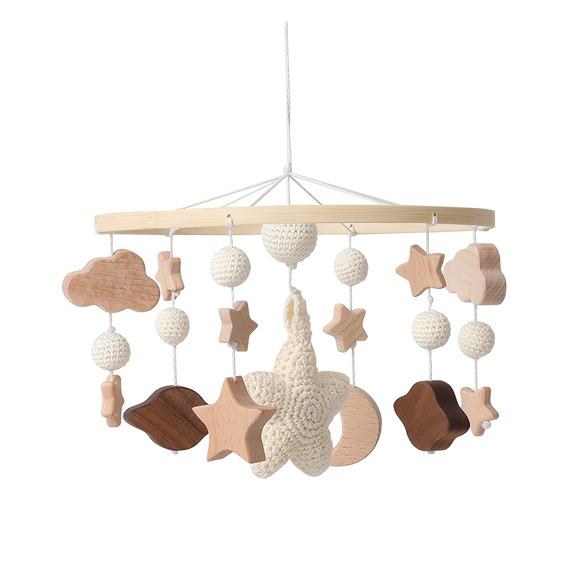 Image of Baby's Adorable Star Activity Center Hanging Toy, Cartoon Moon Hanging Wind Chime, Develops Baby's Concentration, Parent-child Interactive Game, Christmas And Halloween Gift