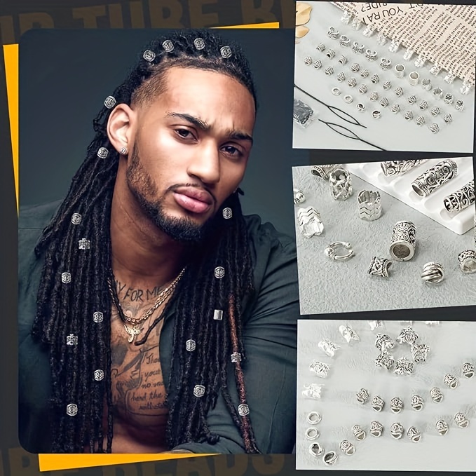   WIG 81pcs Viking     &   Ornaments   - Преміальні прикраси для   та аксесуари для дредів, прикраси для локів для жінок, аксесуари для плетіння, намистини для бороди для чоловіків, коси, локи, прикраси для любителів вікінгів, детальніше 3