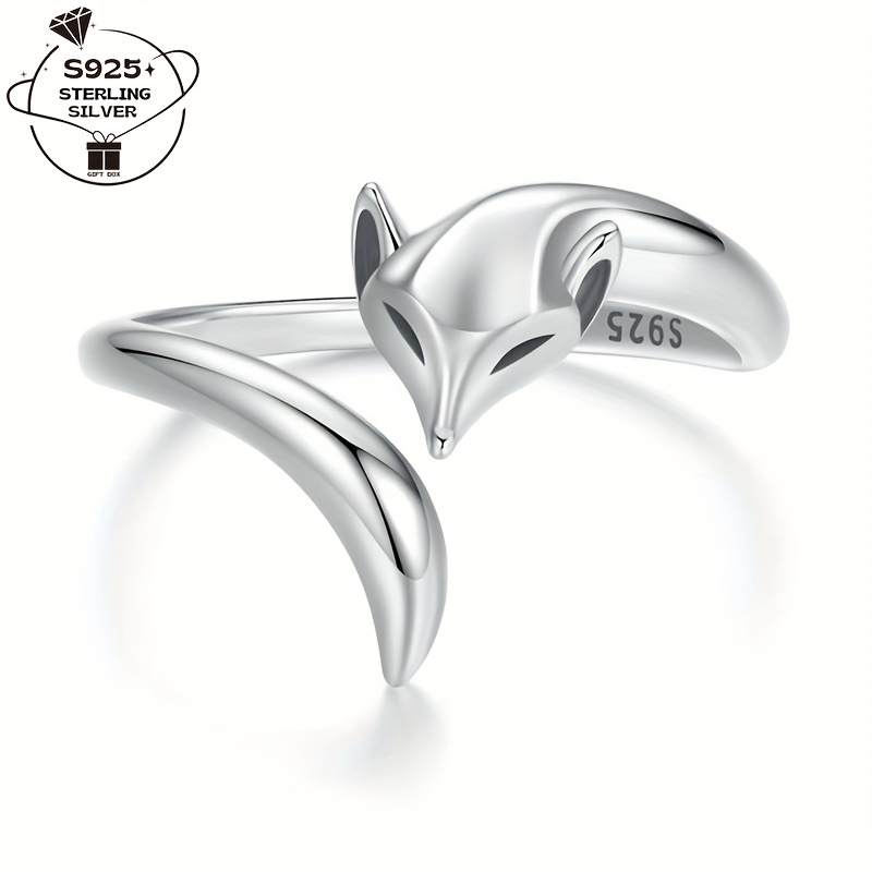 

Une bague ouverte réglable en argent 925 avec un motif de renard tendance, adaptée à un , aux fêtes et aux vacances. Elle se marie avec toutes les tenues et est parfaite pour toutes les .