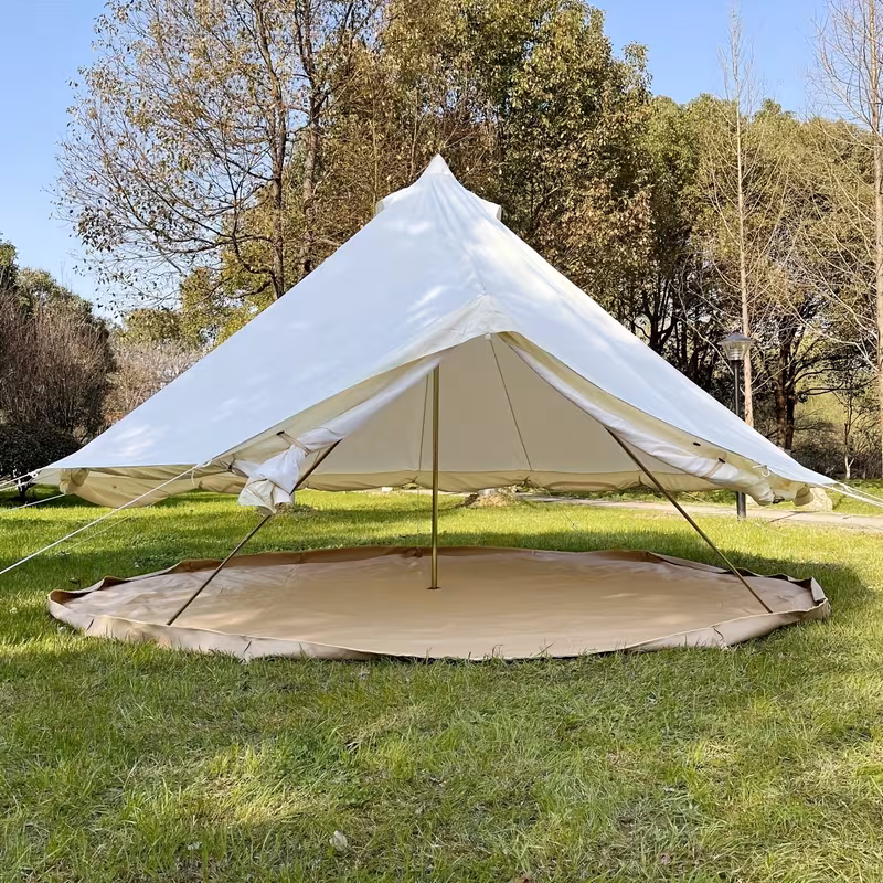 outdoor waterproof 19 6ft oxford bell tent tent with zipped in groundsheet for 8 10 Product details 2