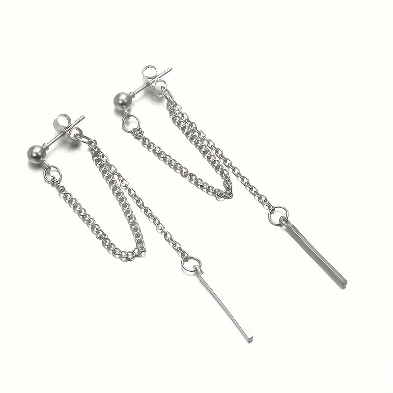 Image of Cold, Wind, Ins, Chain, Temperament, Punk, Trendy, Cool Earrings, Men's And Women's Hip-hop Earrings