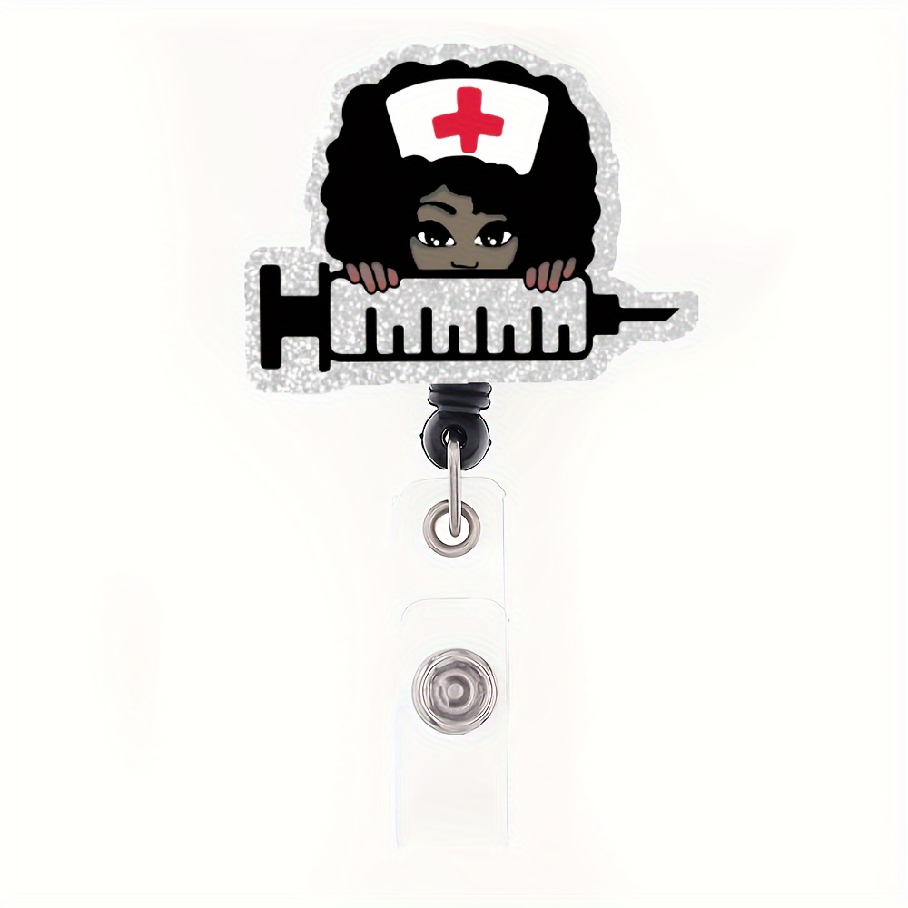 1 Pack Nurse Badge Reels Retractable With Clip Retractable Badge Reel Clips  For Nurse
