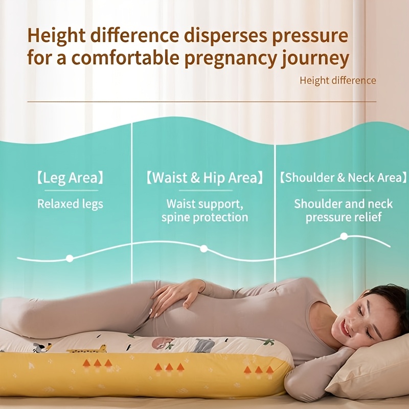 Pregnancy Pillow for Side Sleeping, Designed for Support During Pregnancy, with a Removable And Washable Cover, Ideal for Summer Use