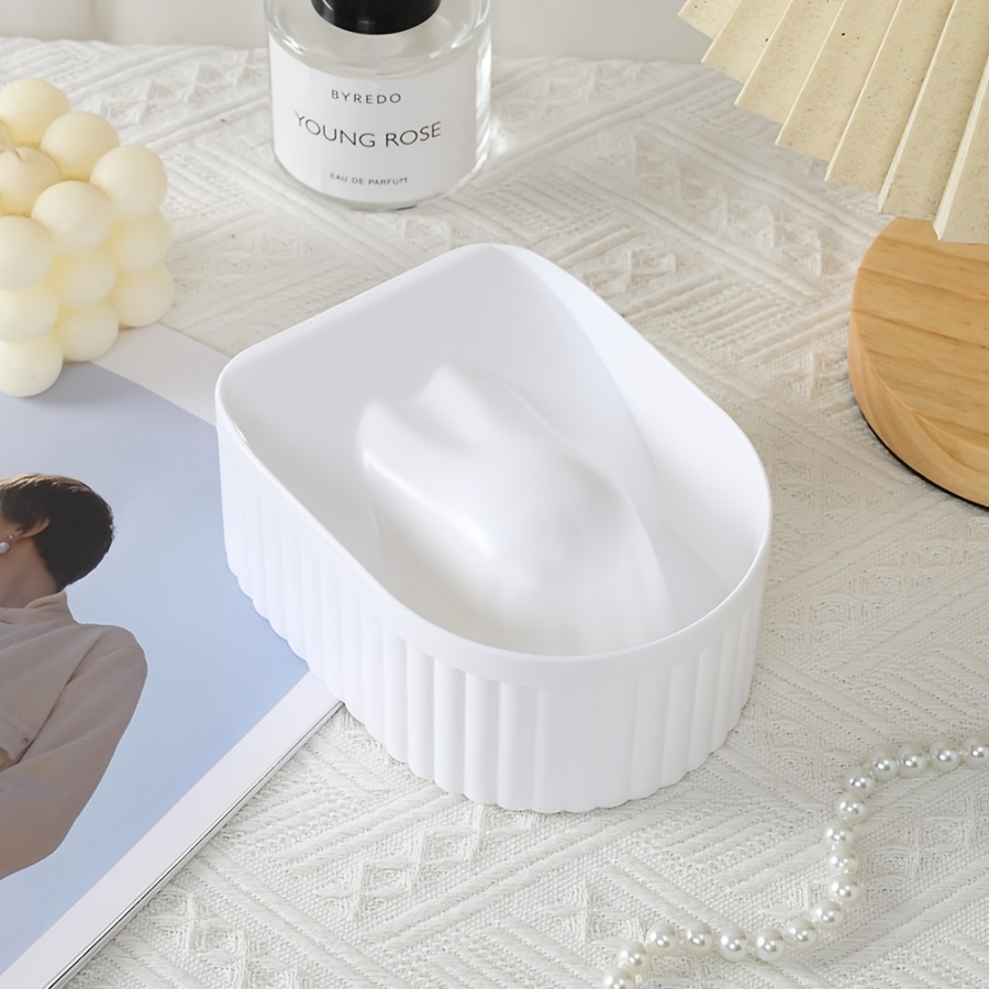 Ergonomic Nail Soaking Bowl - Durable Spa Hand Tray For Manicure Cuticle Softener & Gel Polish Removal