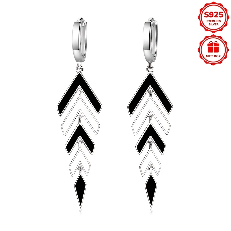 925 Sterling Silver Shimmering Versatile High-end Ear Studs Easy, Elegant, And Fashionably Versatile, Wear. Ideal As Valentine's Day Gifts, Holiday Presents, Birthday Gifts, Or Beach Vacation Jewelry