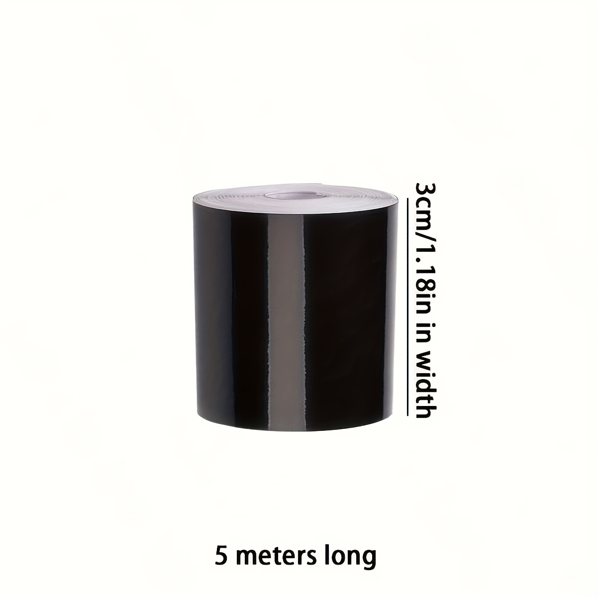 Image of 1.18/1.97/2.76/3.94inch X 196.85inch Vinyl Wrapping Tape, Self-adhesive Universal Chrome Detailing Sticker, Window Decoration Film Tape For Car Interior, Hood, Roof