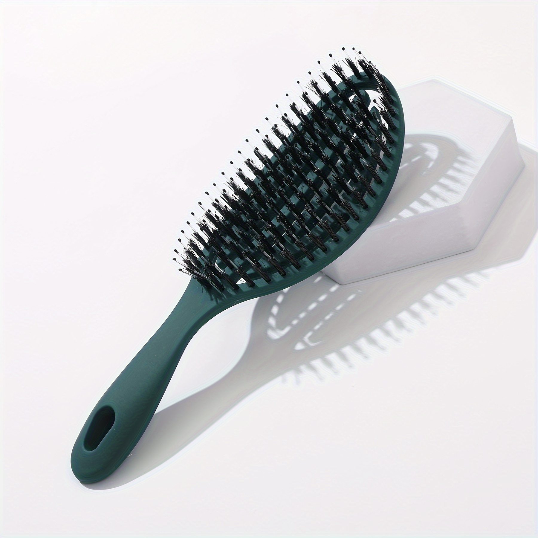 

Oval Vent Hair Brush With Mane Bristle - Scalp Massage Detangling Styler Comb For All Hair Types, Dry Use, Abs Plastic Handle, 1 Pack