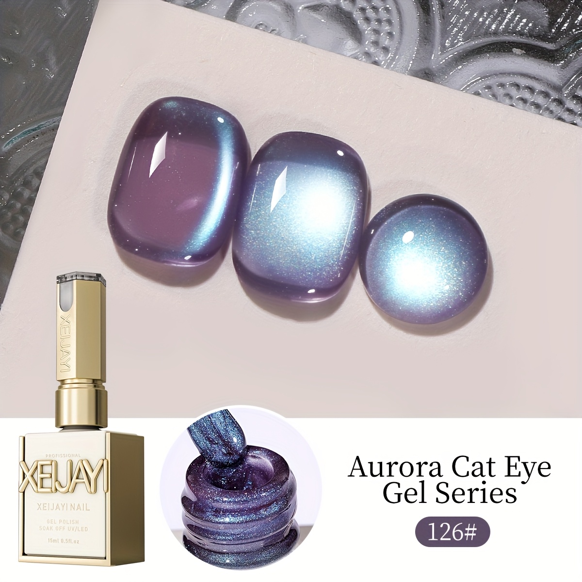TEMU Xeijayi Photo Frame Bottle Aurora Cat Colors---nail Popular Aurora Cat Eye Series Nail Polish Gel Shiny Gloss Fashion Salon Cat Cat Eye For Salon Nail Art Diy Design