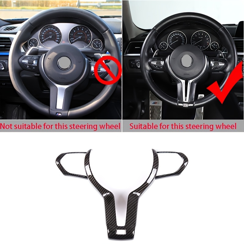 

For Bmw Steering Wheel Trim Frame, Abs Material, Compatible With F20 F21 F22 F23 F30 F32 F34 F36 F39 F15 F16 F80 F85 F86 Models, Customizable Car Interior Accessory