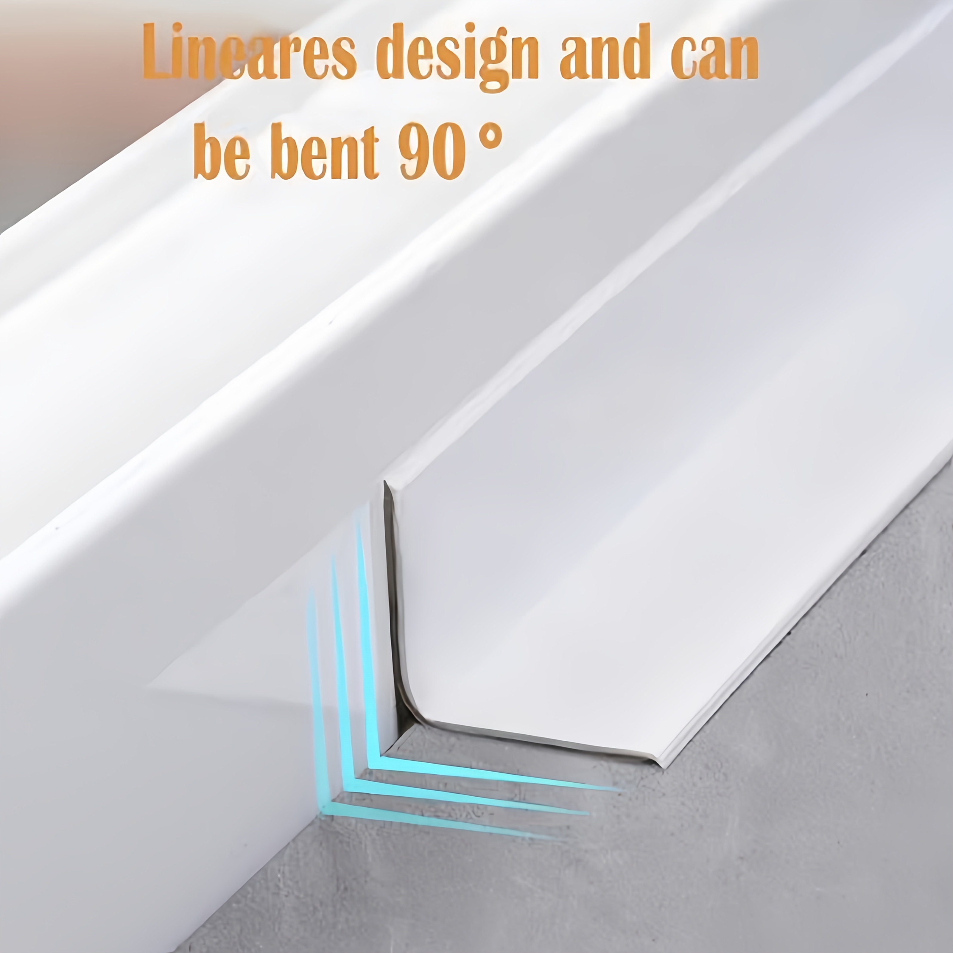 TEMU 1 Roll Of Waterproof White Pvc Self-adhesive Tape - Bathrooms, Sinks, And Kitchens - Super Strong Adhesive!